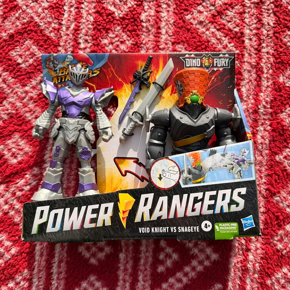 Hasbro Power Rangers Dino Fury Void Knight Snageye Kicking Action Figure New